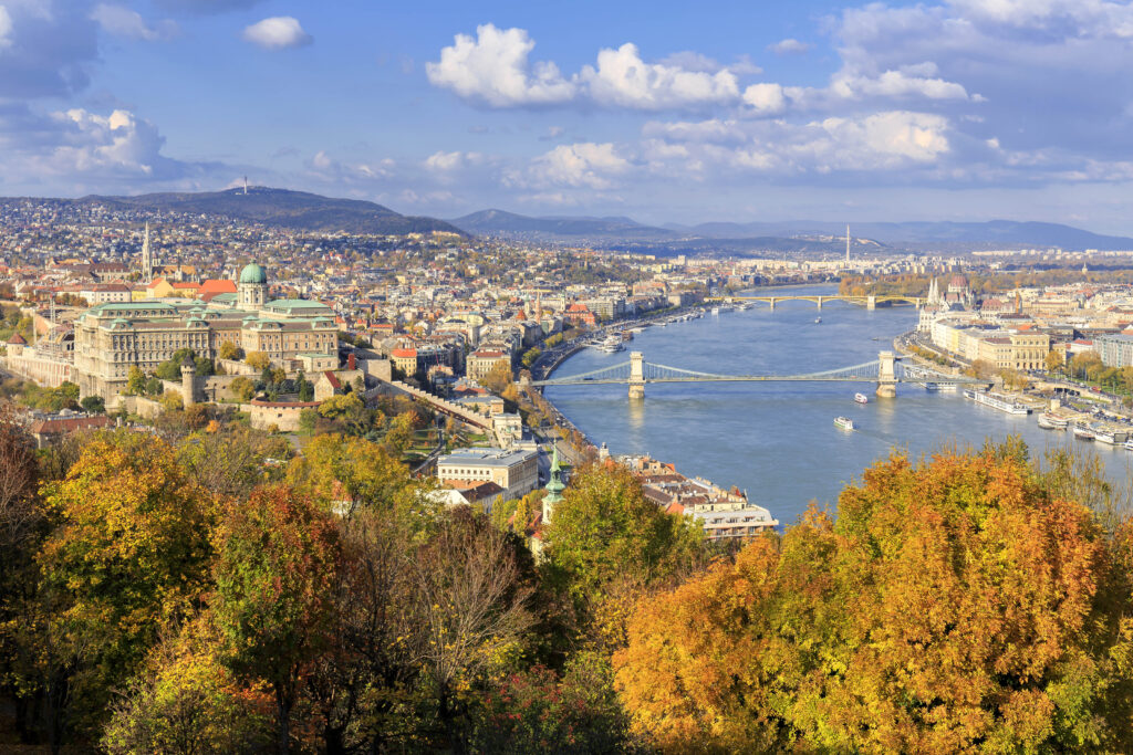 A photo made of the city of Budapest.
