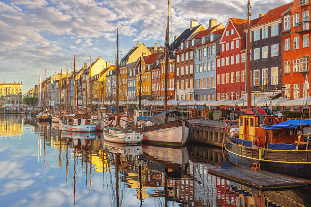 A photo from the harbor side of Copenhagen.