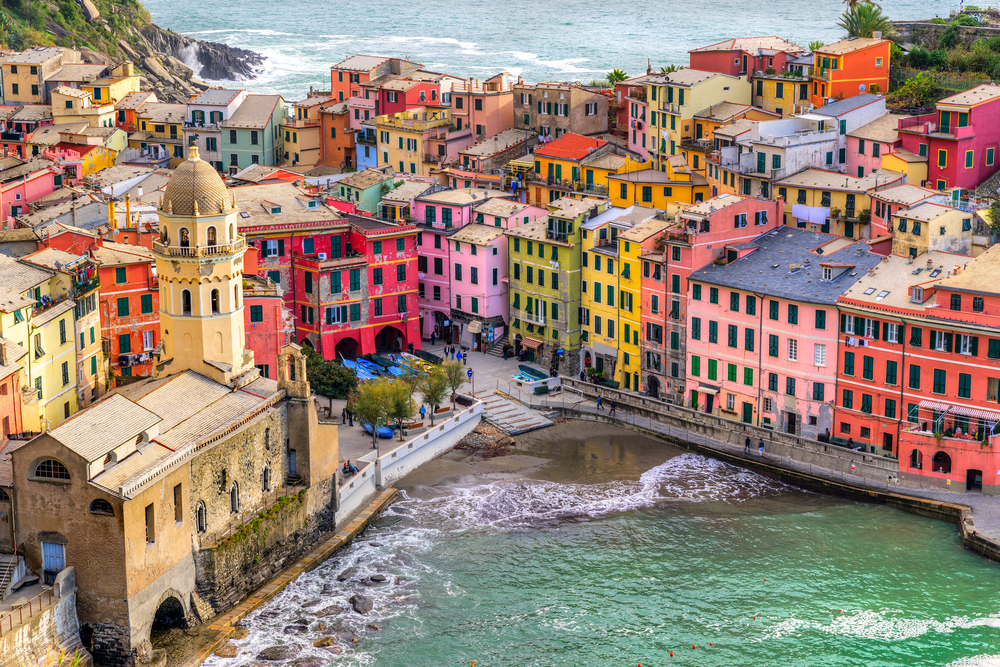 Colorful villages and dramatic coastline in Cinque Terre, Italy